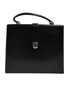 Eurobond Leather by Euro Classics black leather travel jewelry / trinket case